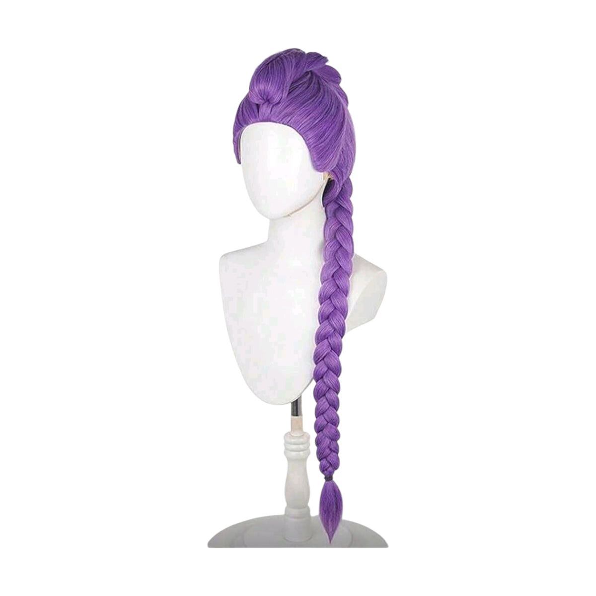 Peluca Morada Larga con Trenza Rumi Huntrix Guerreras KPOP