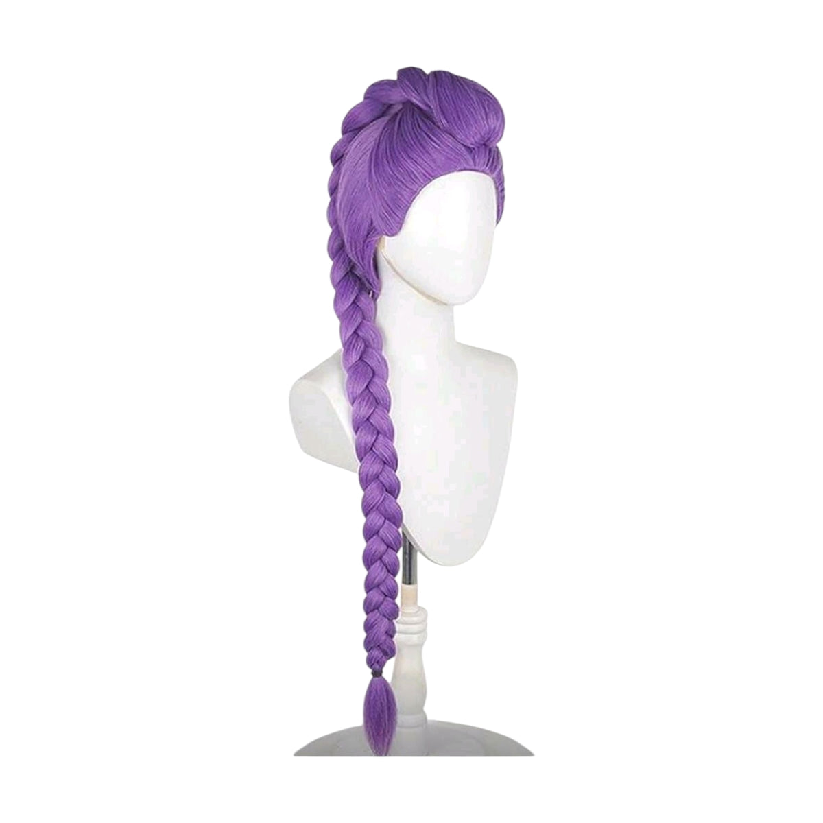 Peluca Morada Larga con Trenza Rumi Huntrix Guerreras KPOP
