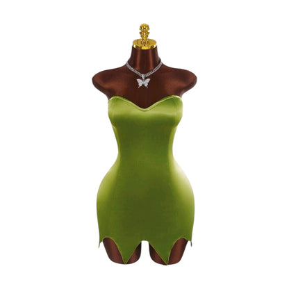 Vestido Verde Mini Tinkerbell Disfraz Adulto Campanita