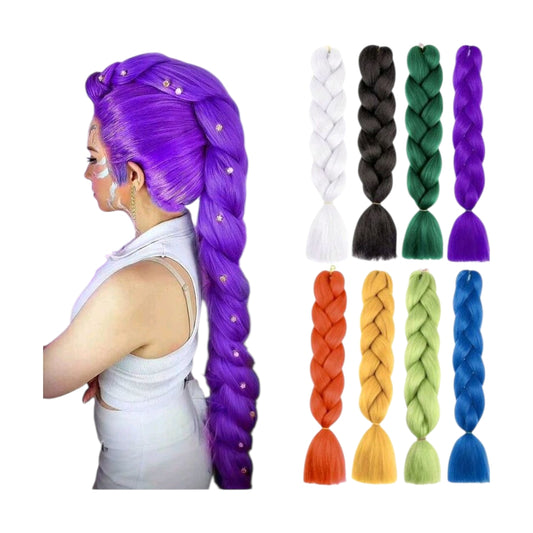 Extensión de Cabello Sintético 60 cm Varios Colores