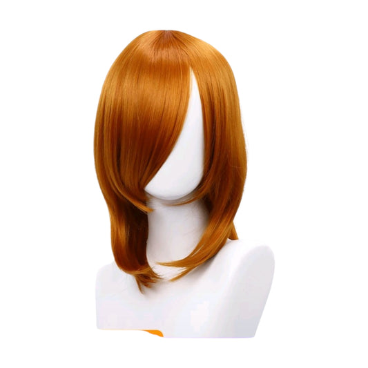 Peluca JOY Naranja Cobrizo Corta con Fleco C.8
