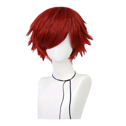 Peluca Rojo Corta Estilizada con Picos estilo Anime