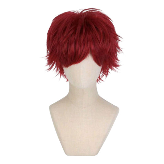 Peluca Rojo Corta Estilizada con Picos estilo Anime