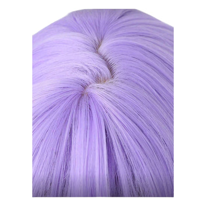 Peluca Morado Lila Ondulada Corta con Fleco y Simulacion Raiz (SHWC)