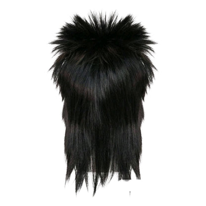 Peluca Negra con Picos Estilo Rock n Roll Disfraz
