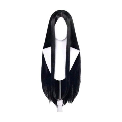 Peluca Negra Lisa ( Negro Total ) Sin Fleco Cabello Largo