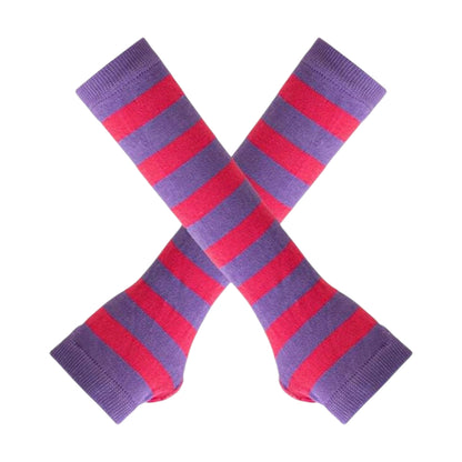 Guantes Color Morado y Rosa Estilo Rayas Para Disfraz