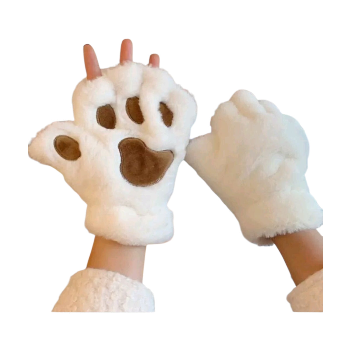Guantes de Peluche Huella de Gato