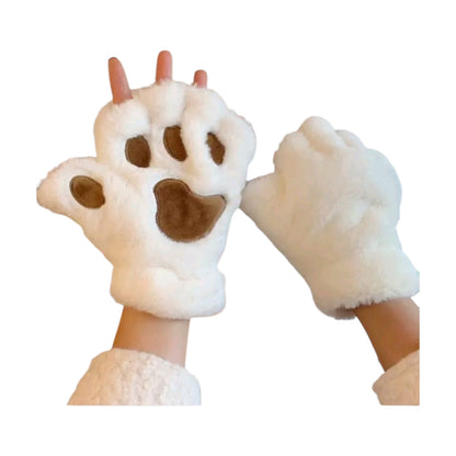 Guantes de Peluche Huella de Gato