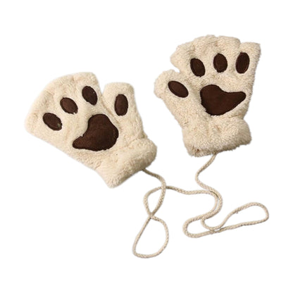 Guantes de Peluche Huella de Gato