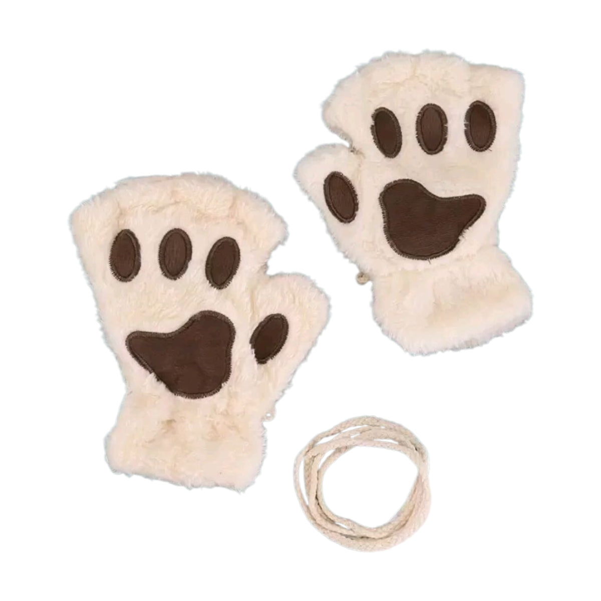 Guantes de Peluche Huella de Gato