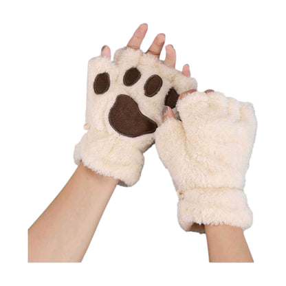 Guantes de Peluche Huella de Gato