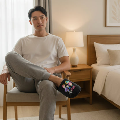 Pantuflas del Hogar Lymalimoon KPop Cazadoras Peluche Negro