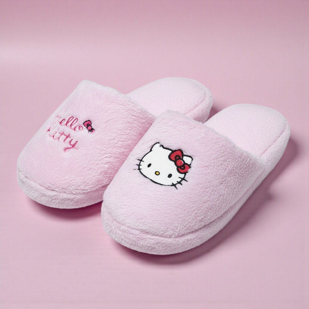 Pantuflas de Hello Kitty Rosa Pastel para Adulto