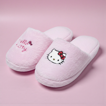 Pantuflas de Hello Kitty Rosa Pastel para Adulto