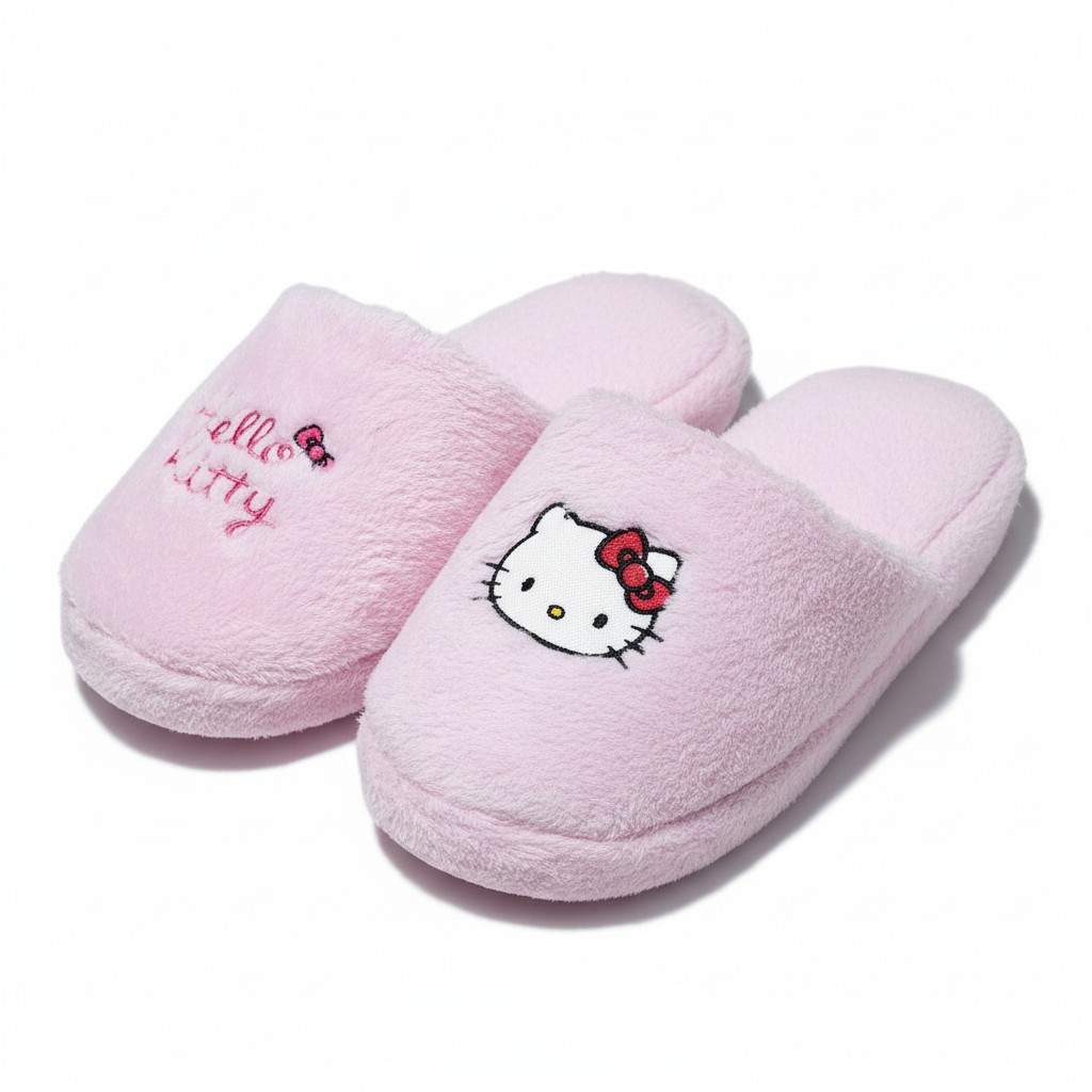 Pantuflas de Hello Kitty Rosa Pastel para Adulto