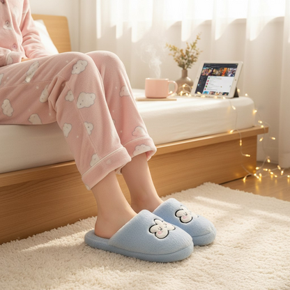 Pantuflas de Peluche de Nube Feliz