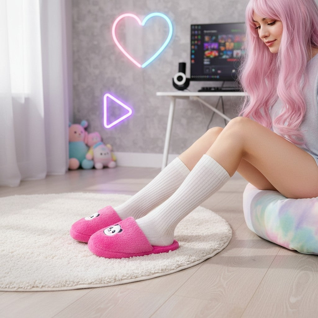 Pantuflas de Peluche Oso Panda