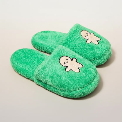 Pantuflas de Peluche Navideñas Gengibre