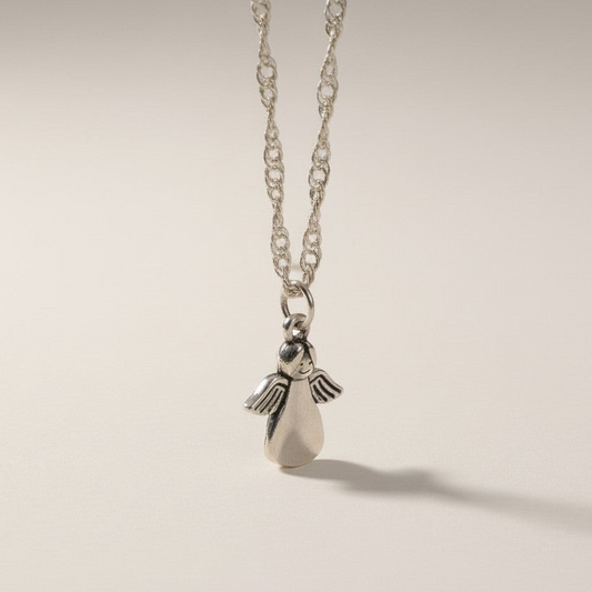 Collar Plateado -  Ángel