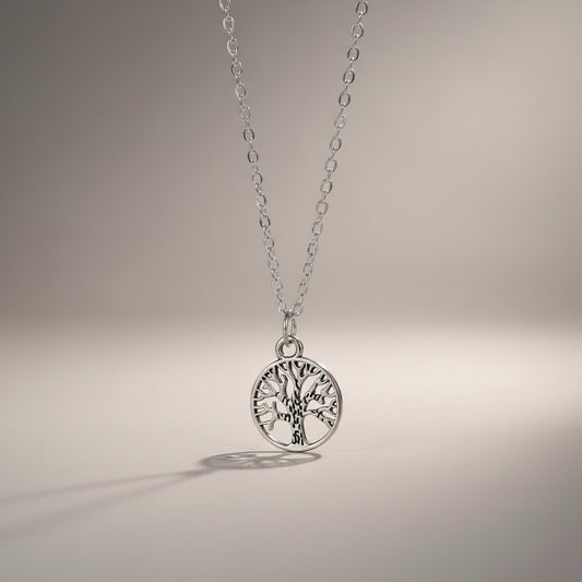Collar Plateado - Árbol De La Abundancia