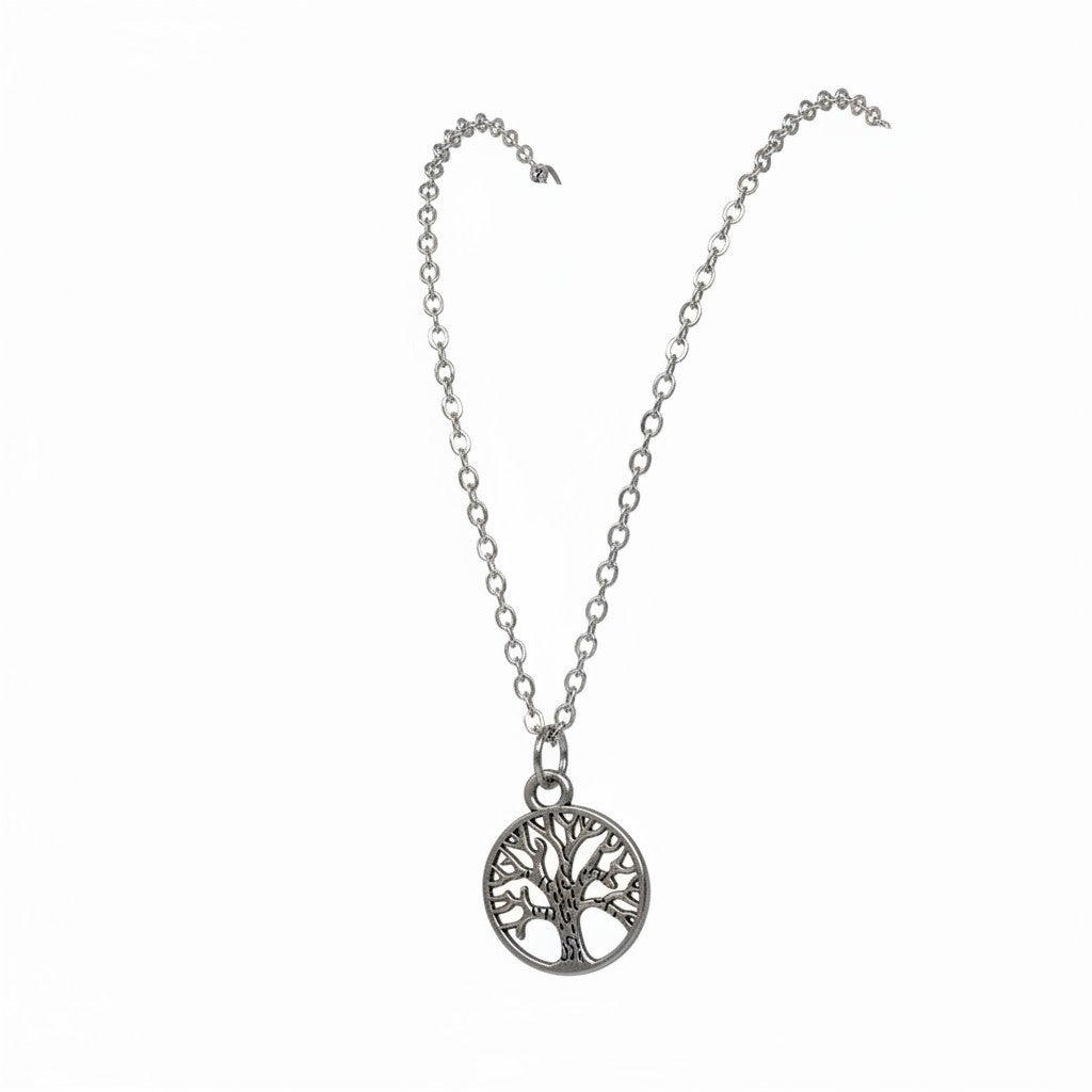 Collar Plateado - Árbol De La Abundancia