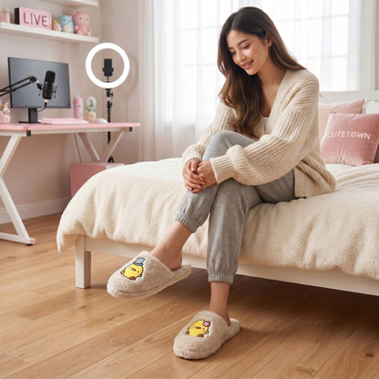 Pantuflas de Peluche Pareja de Pollos