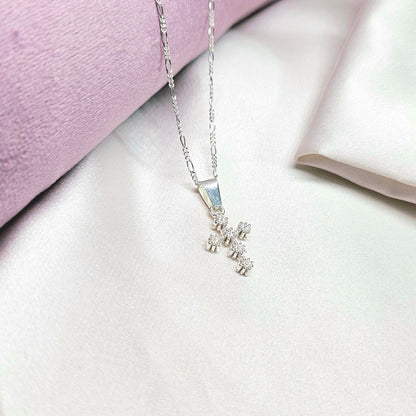 Collar con Dije de Cruces Plata Fina 925 Joyería