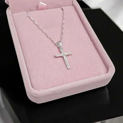Collar con Dije de Cruces Plata Fina 925 Joyería
