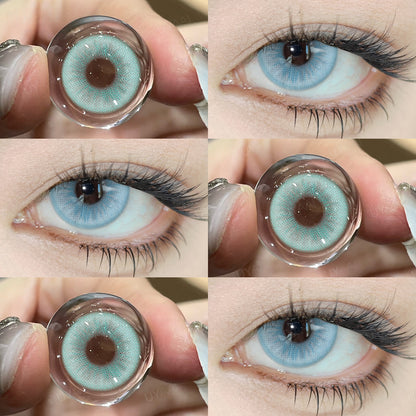 Pupilentes para Disfraz Azul Celeste Claro e Intenso