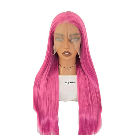 Peluca Rosa Malva Lace Front Lisa Larga
