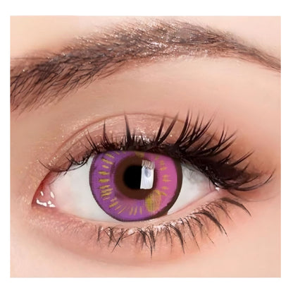 Pupilentes para Disfraz Morado Rosa Multicolor Anime Violet