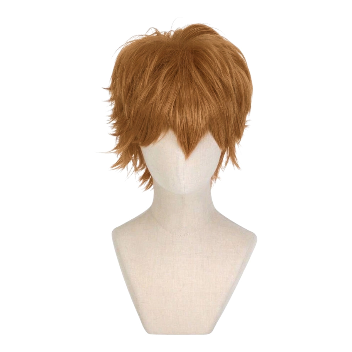 Peluca Cafe Oro Corta Estilizada con Picos estilo Anime