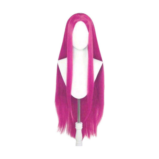 Peluca Rosa Fuscia Lisa Larga sin Fleco SFL