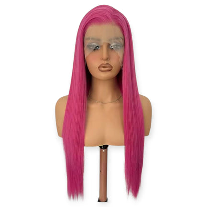 Peluca Rosa Malva Lace Front Lisa Larga