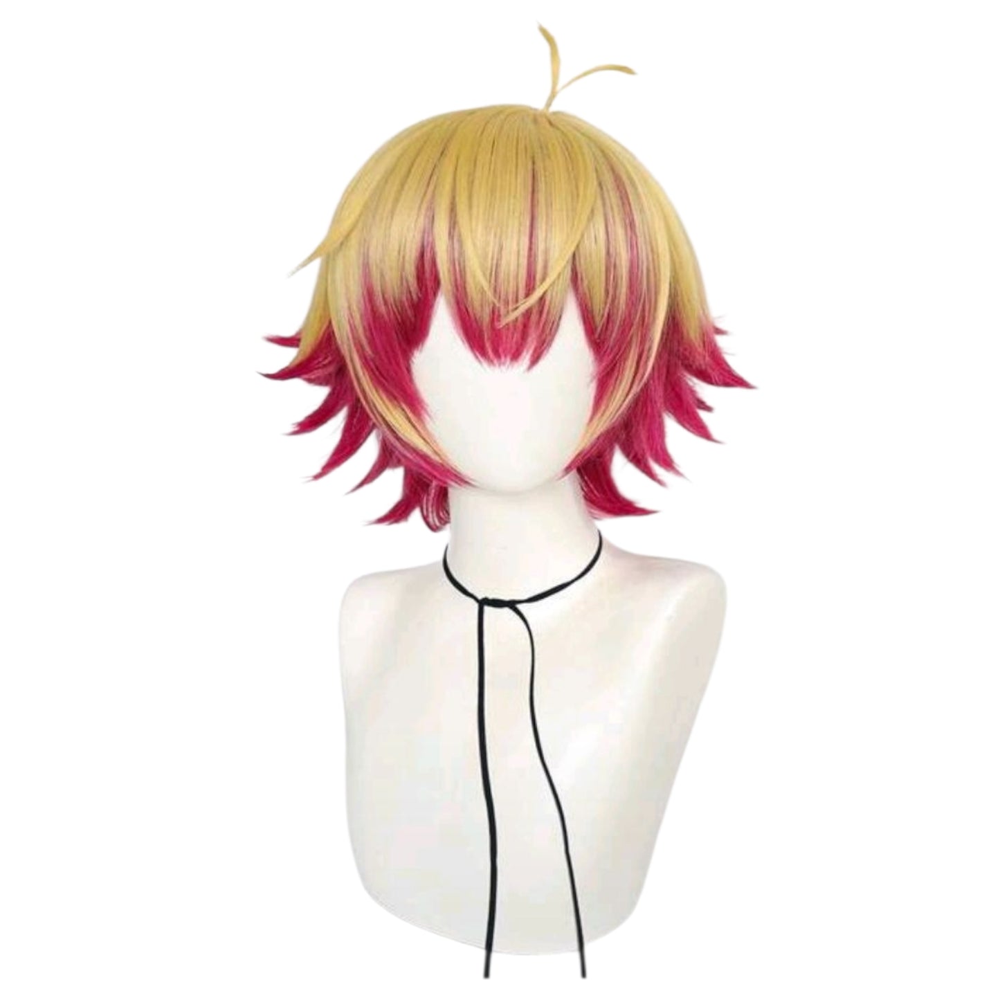 Peluca Dorado con Rosa Corta Hoshino Aqua Oshi no Ko Cosplay