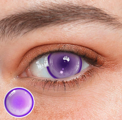 Pupilentes Morado Paradisse para Disfraz y Cosplay