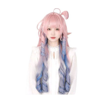 Peluca Rosa y Azul Cosplay Denia Wuthering Waves