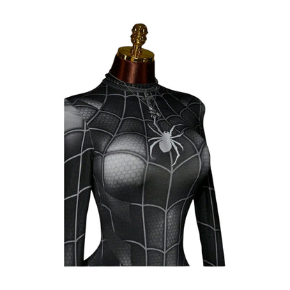 Body Disfraz Cosplay Spiderman Traje Negro Mujer