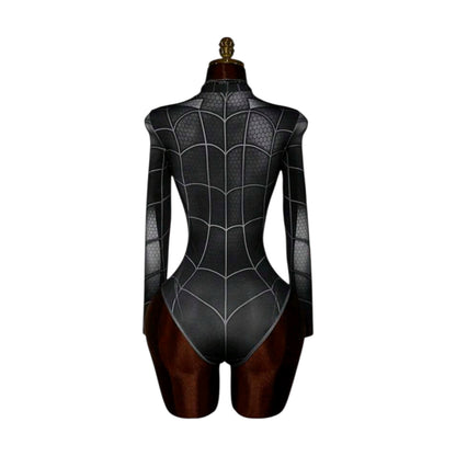 Body Disfraz Cosplay Spiderman Traje Negro Mujer