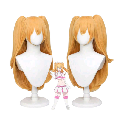 Peluca Naranja Larga con Pinzas Ririsa Amano Cosplay