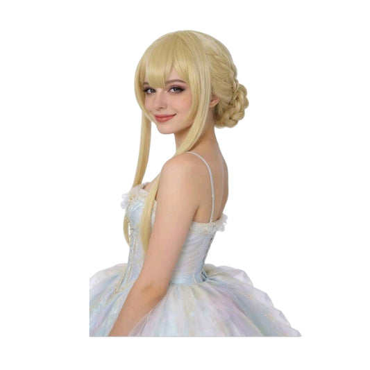 Peluca Rubia con Trenzas Cosplay Violet Evergarden