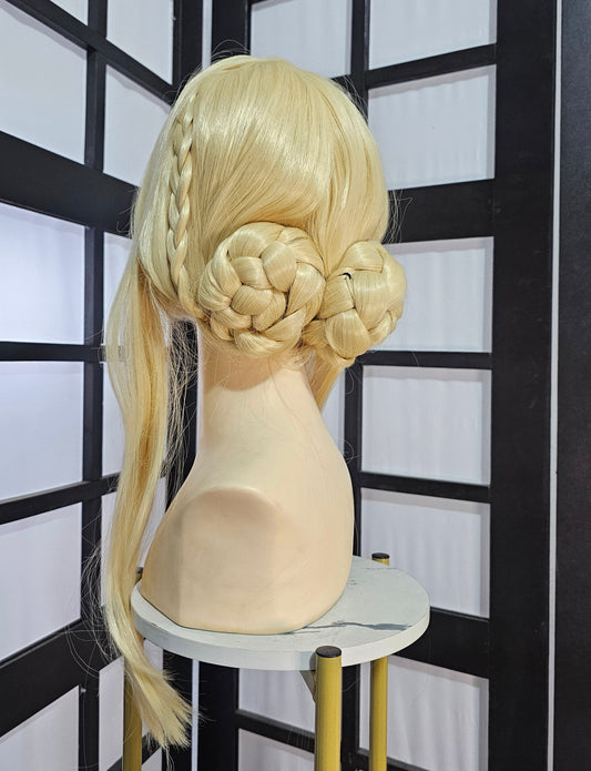 Peluca Rubia con Trenzas Cosplay Violet Evergarden