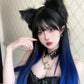 Peluca Negra y Azul Rey Inosuke Girl Cosplay