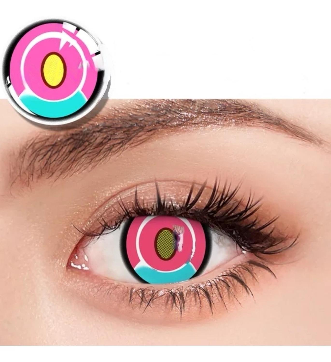 Lentes De Contacto Titan Pink Pupilentes Anime Y Cosplay