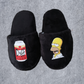 Pantufla de Homero los Simpsons Peluche de Color Negro