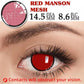 Lentes De Contacto Color Rojo De Malla Red Manson Mesh