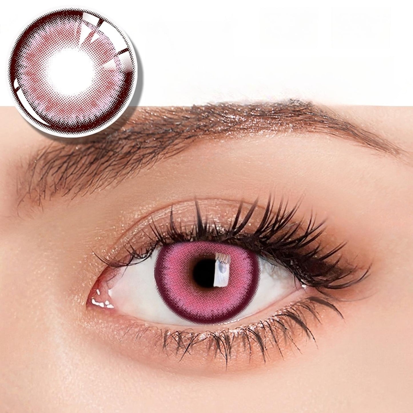 Lentes de Contacto Rosa Brillante Blood Pink Para Cosplay