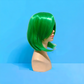 Peluca Verde Esmeralda Agua Corta Bob para Cosplay