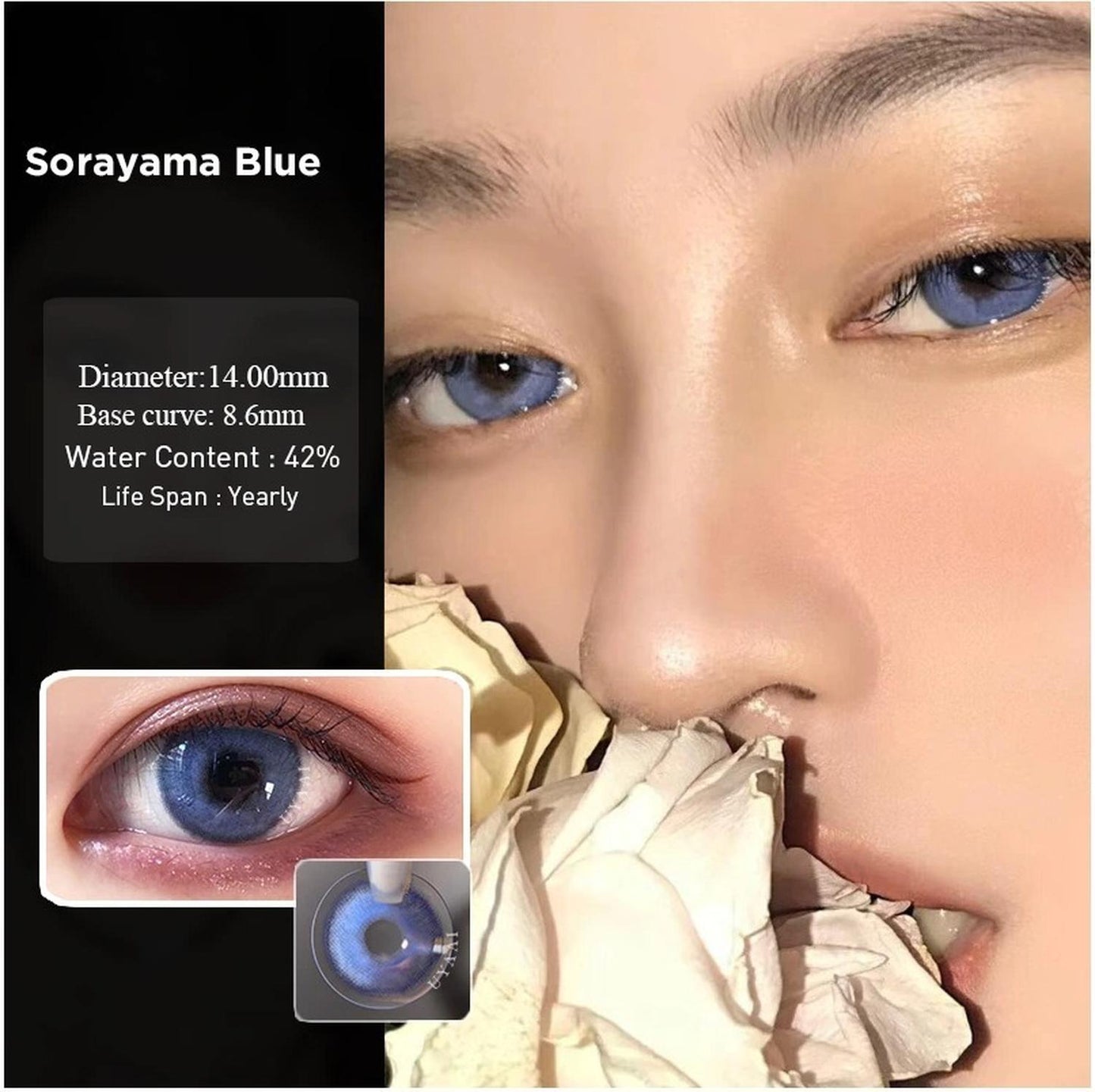 Lentes De Contacto Sorayama Anuales Verde Gris Cafe Azul